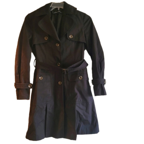 Kenneth Cole Jackets & Blazers - KENNETH Cole Black Trench Belted Jacket Size S